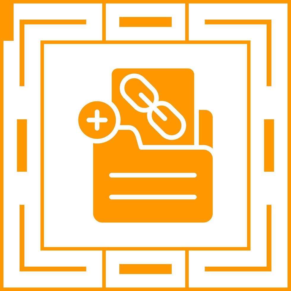 Document Insert Link Vector Icon