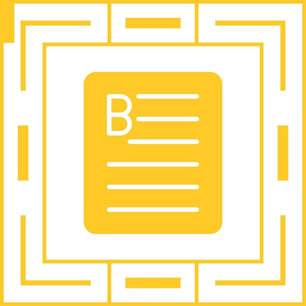 Document Bold Vector Icon