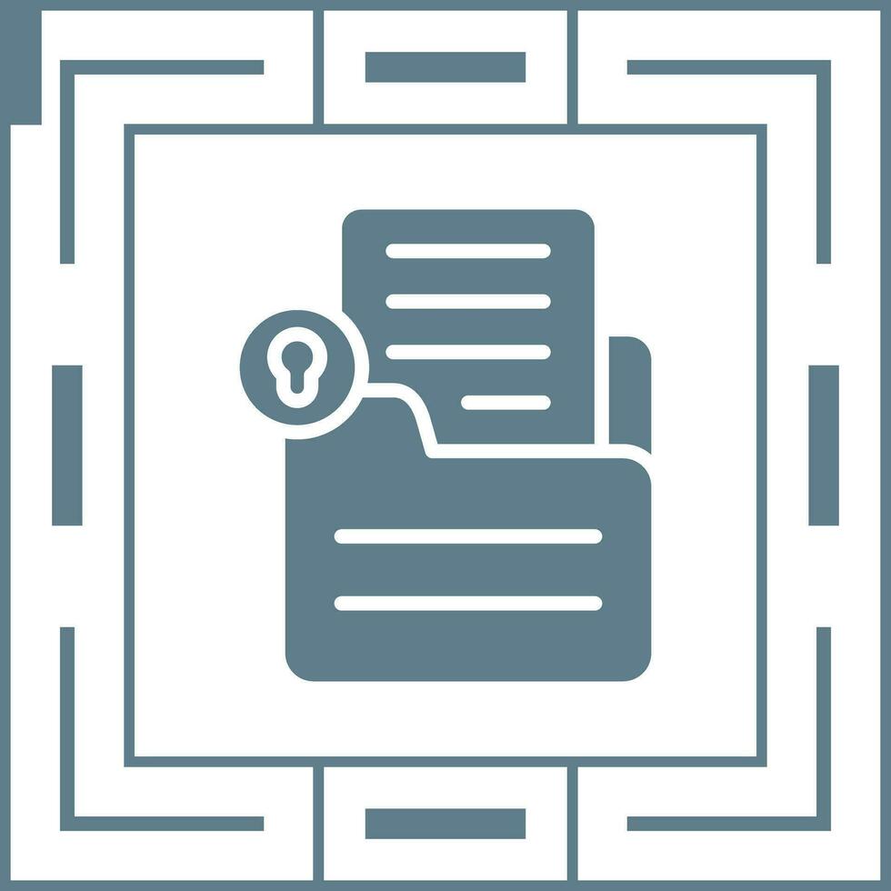 Document Lock Vector Icon
