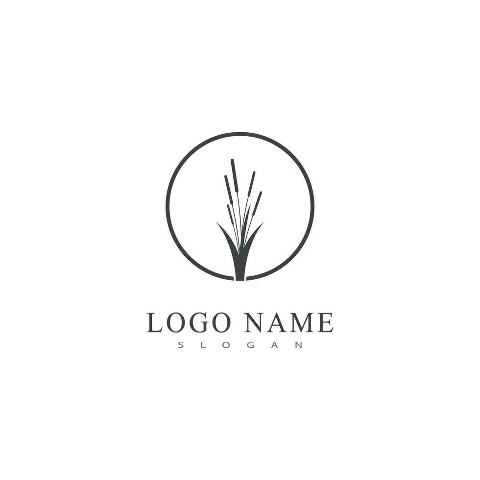 Grass  grassland green natural vector logos vector business element and symbol design