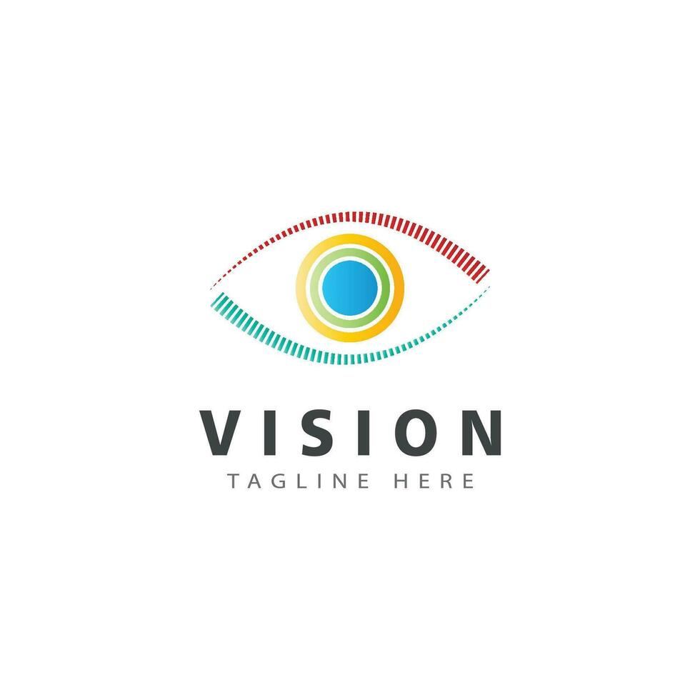 Eye logo vector illustration business element and symbol design