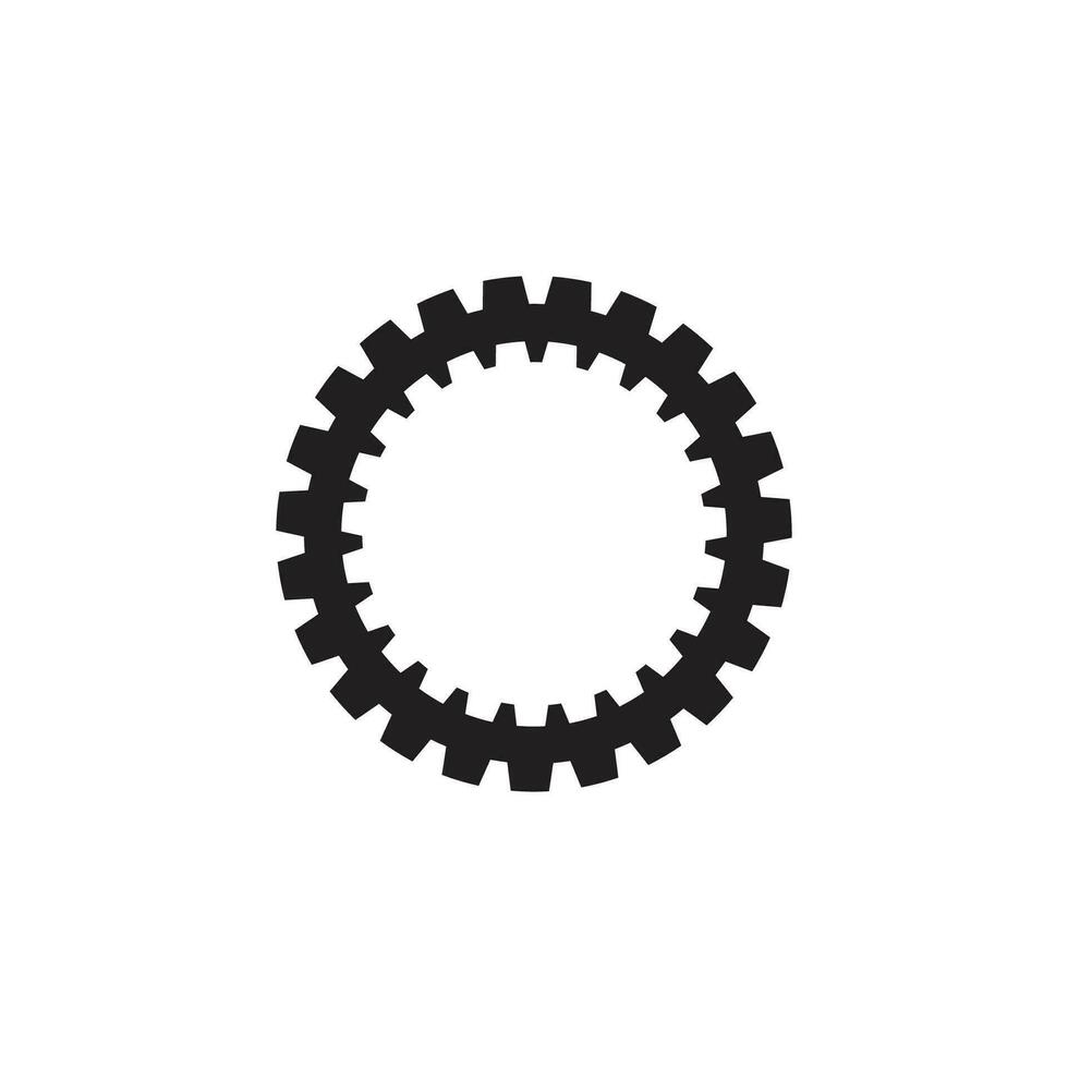 Gear illustration logo icon vector flat design template and symbol