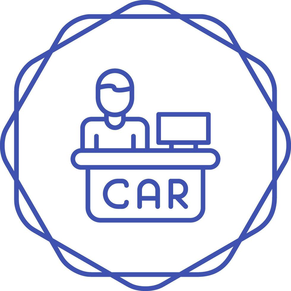 Car Rental Counter Vector Icon