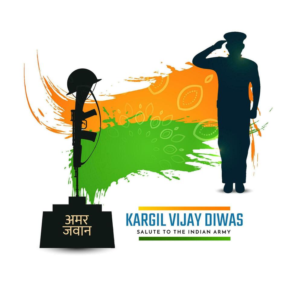 kargil vijiay diwas celebracion indio bandera tema antecedentes diseño vector