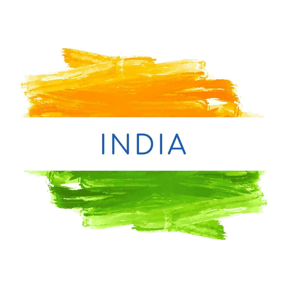 Decorative Indian flag theme brush stroke design isolated background vector