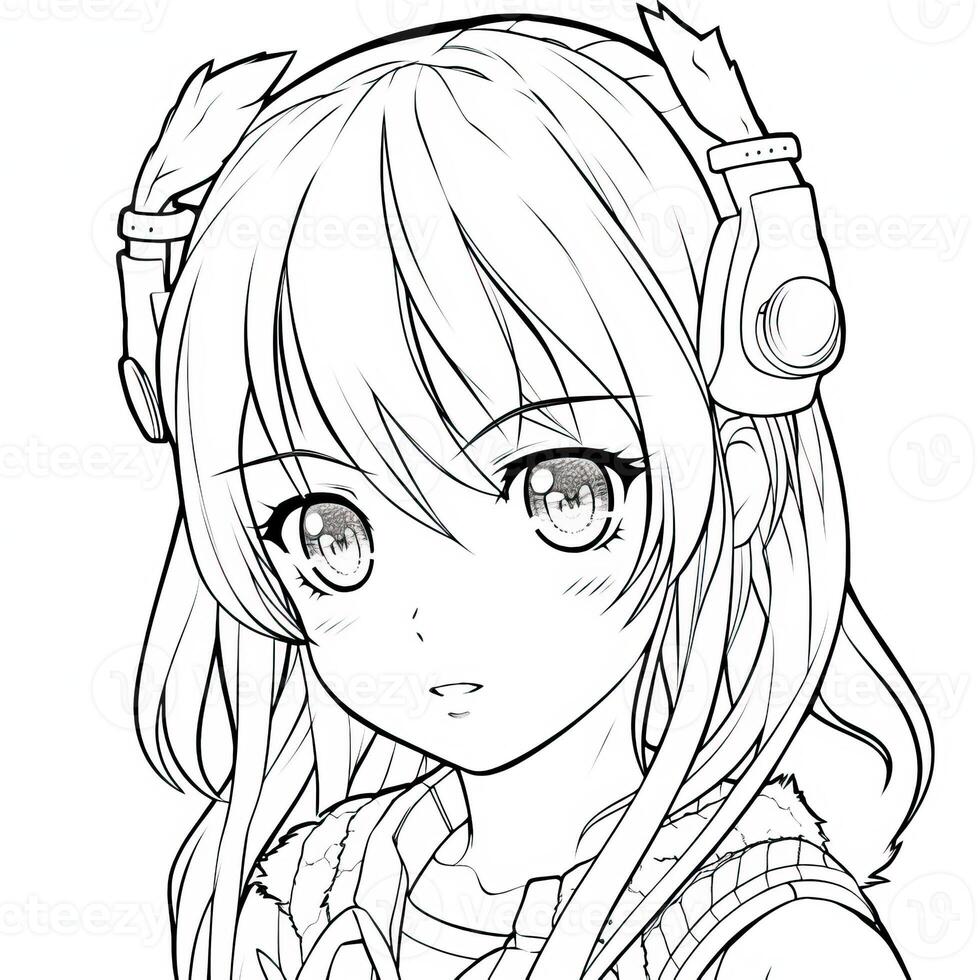 Anime Girl Coloring Pages Cute at Kenton Williams blog