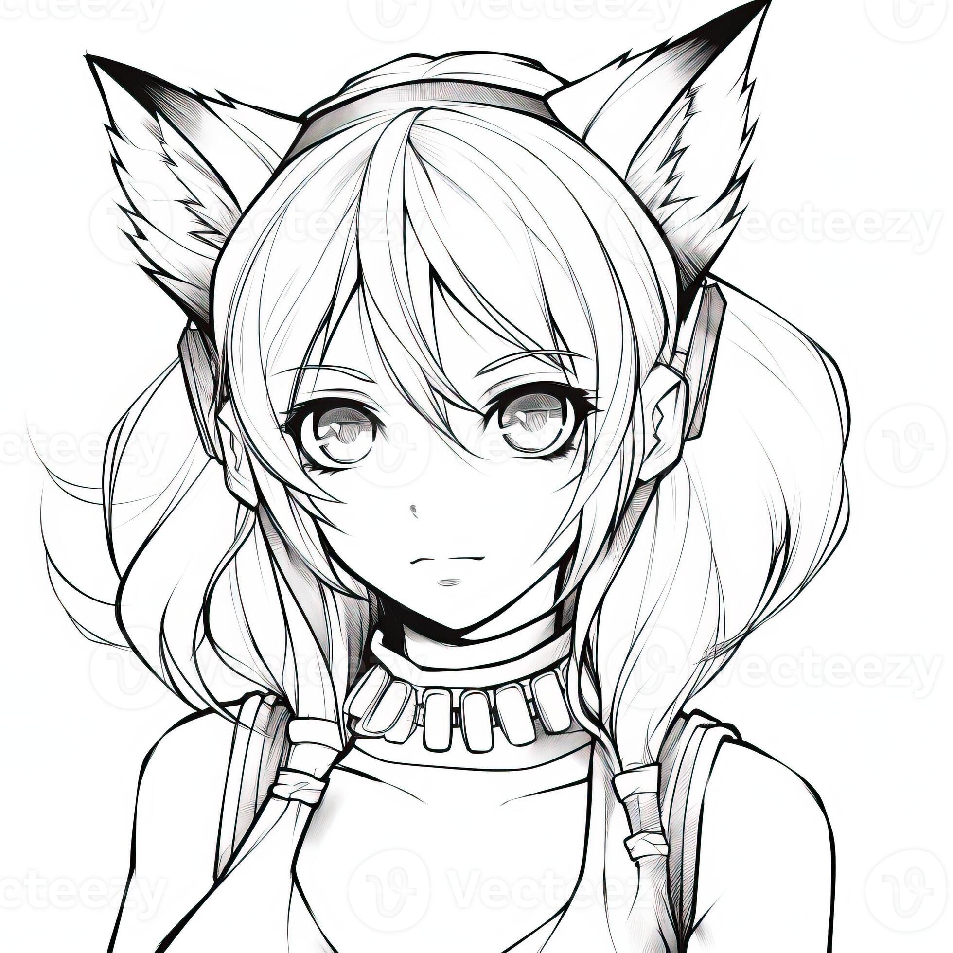 𝙙𝙖𝙧𝙠 𝙞𝙘𝙤𝙣  Anime character drawing, Dark anime girl, Anime neko