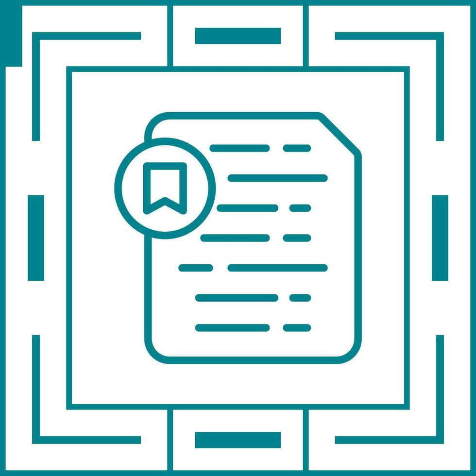 Document Insert Bookmark Vector Icon