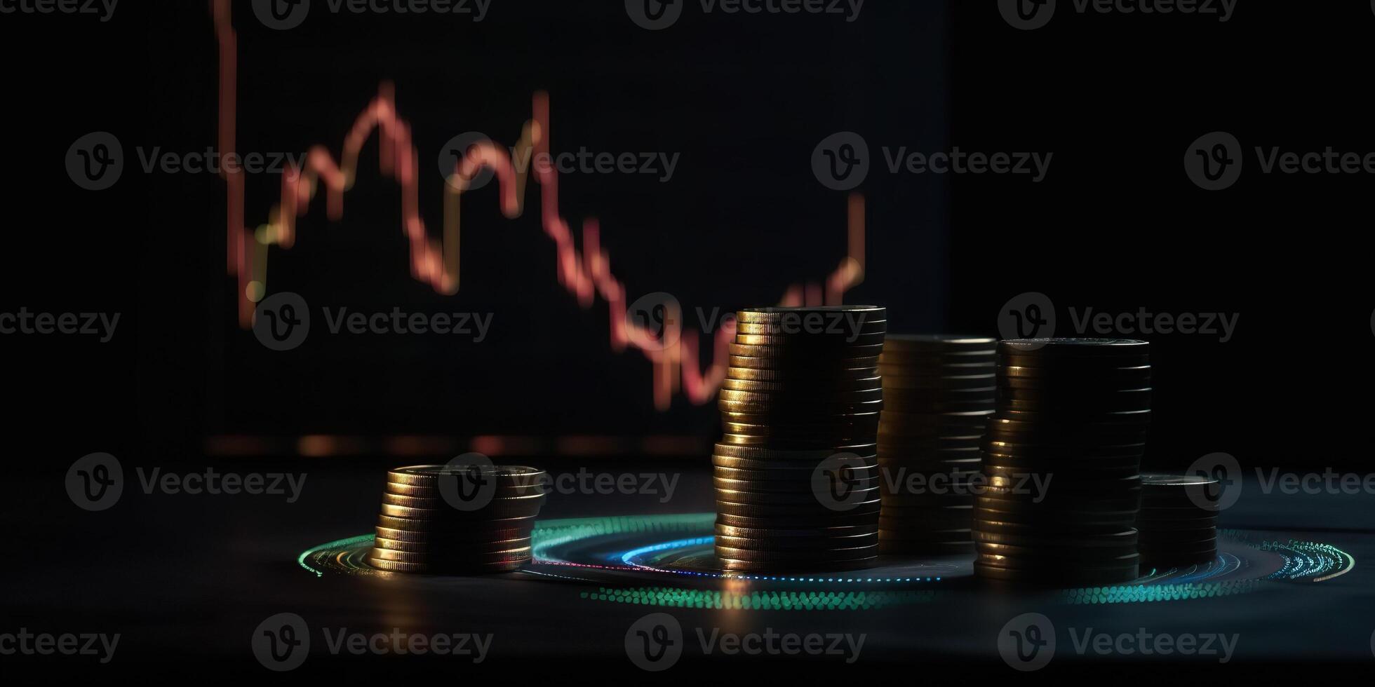 . . Finance investment data stock graph price grow business with coins jar near. Graphic Art photo