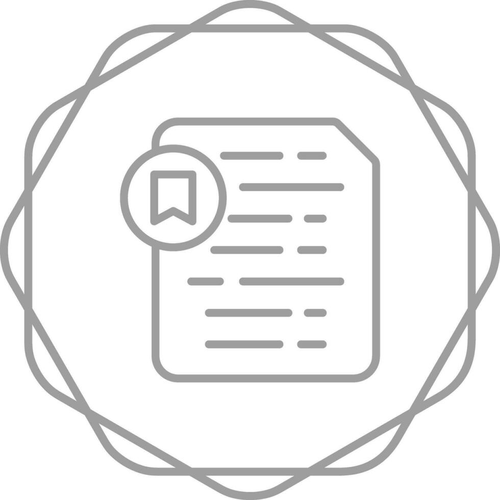 Document Insert Bookmark Vector Icon