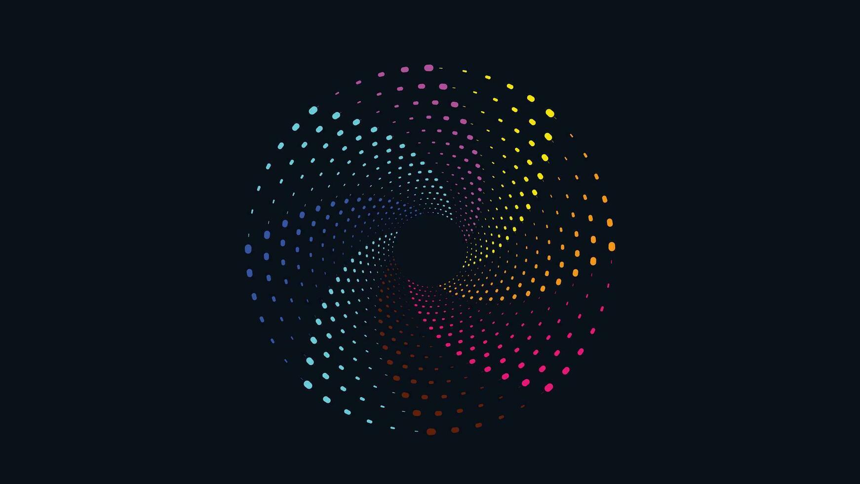 resumen espiral ondulado espacio estilo nebulosa anillo antecedentes en múltiple color me gusta oscuro azul, amarillo, verde, púrpura, y dorado. usted lata utilizar esta creativo trabajo como tu proyecto antecedentes o página web sitio. vector