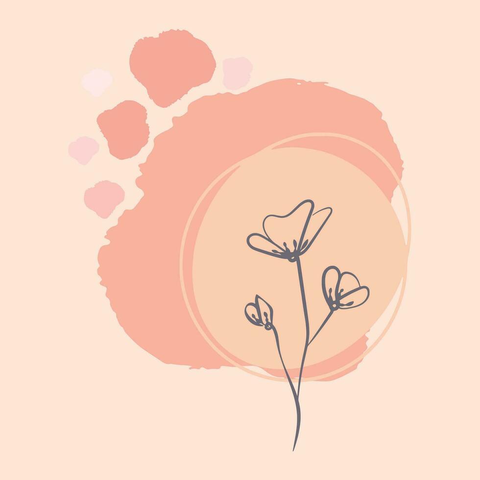 Abstract modern art in simple style for your elegant wall This creative design wall art can be use as wall frame, poster or web page ornaments. vector