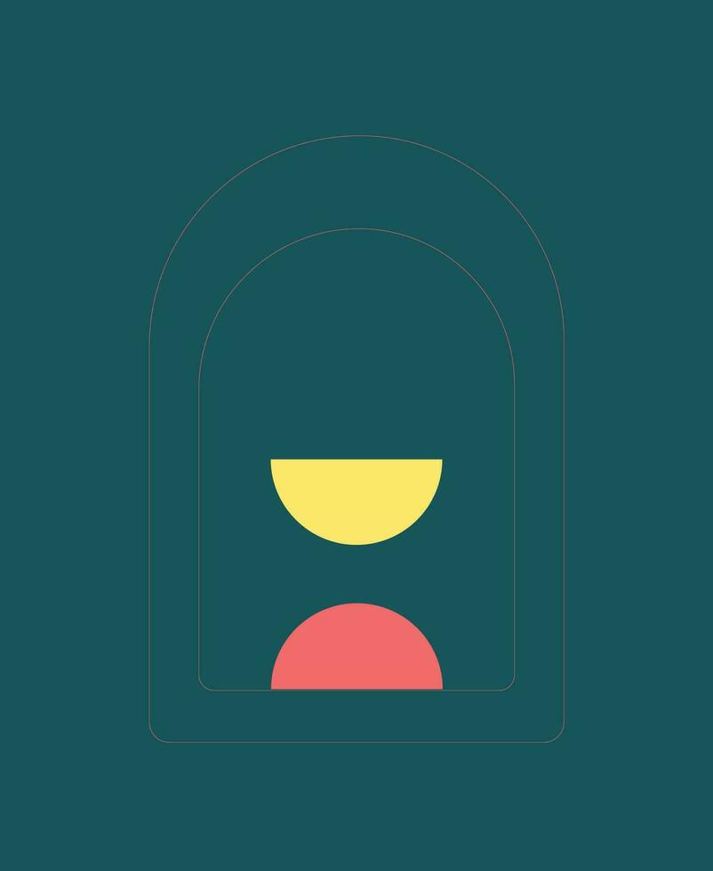 Abstract modern art in simple style for your elegant wall This creative design wall art can be use as wall frame, poster or web page ornaments. vector