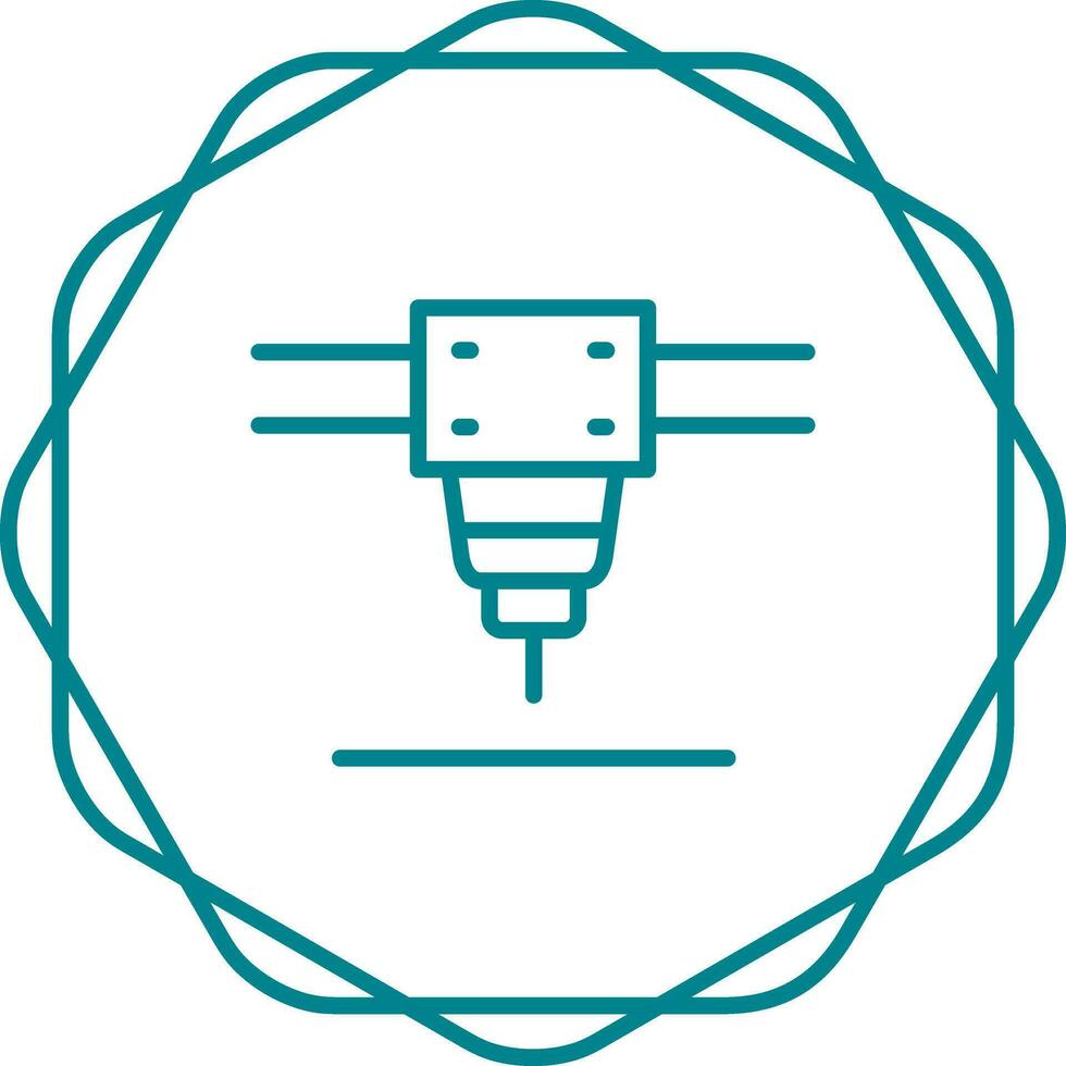 Laser Cutting Machine Vector Icon