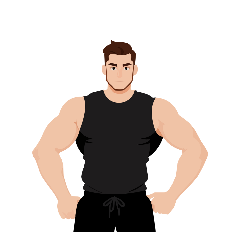 Strong man muscles png