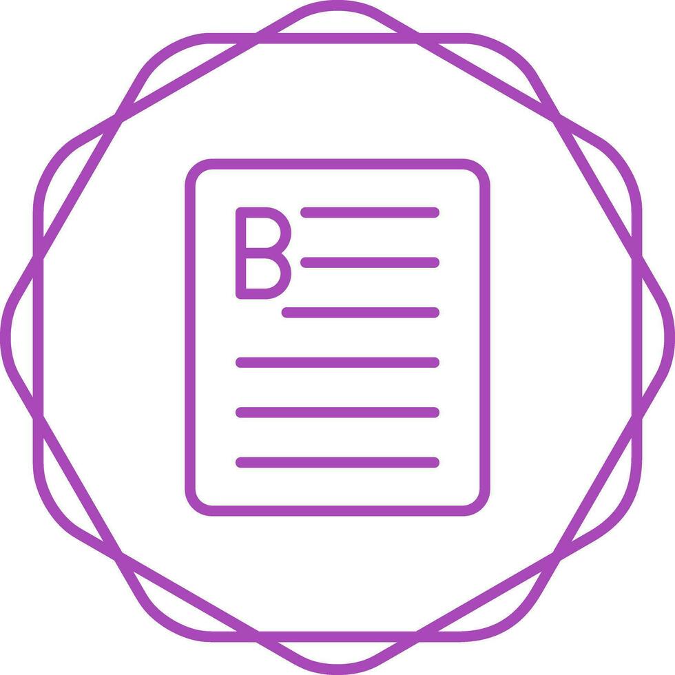 Document Bold Vector Icon