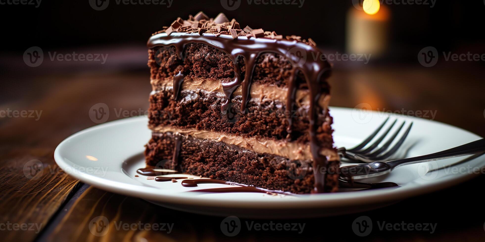 ai generado. ai generativo. chocolate tarta pastel Desierto bown hornear azúcar dulce orgánico alimento. noche fiesta cumpleaños antecedentes. gráfico Arte foto