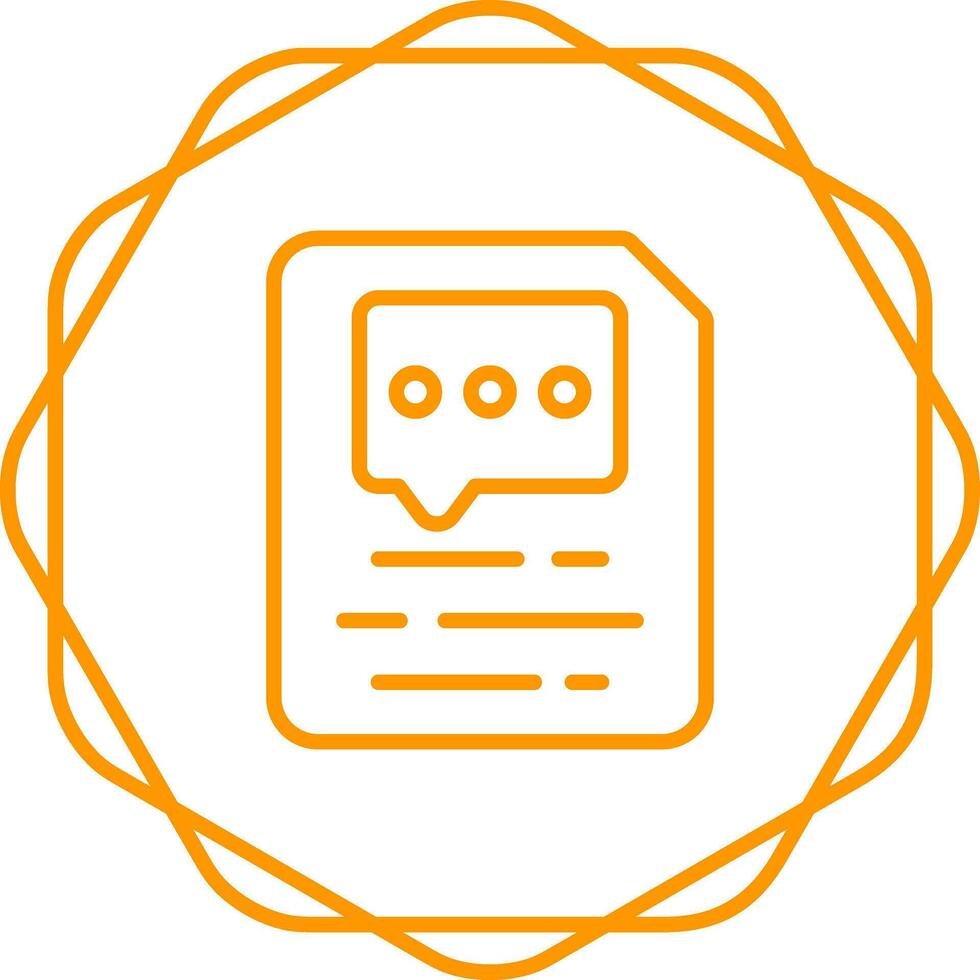 Document Insert Comment Vector Icon