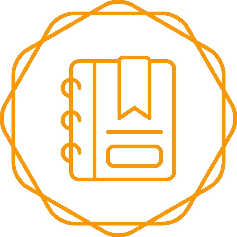 Writing pad with bookmark Vector Icon