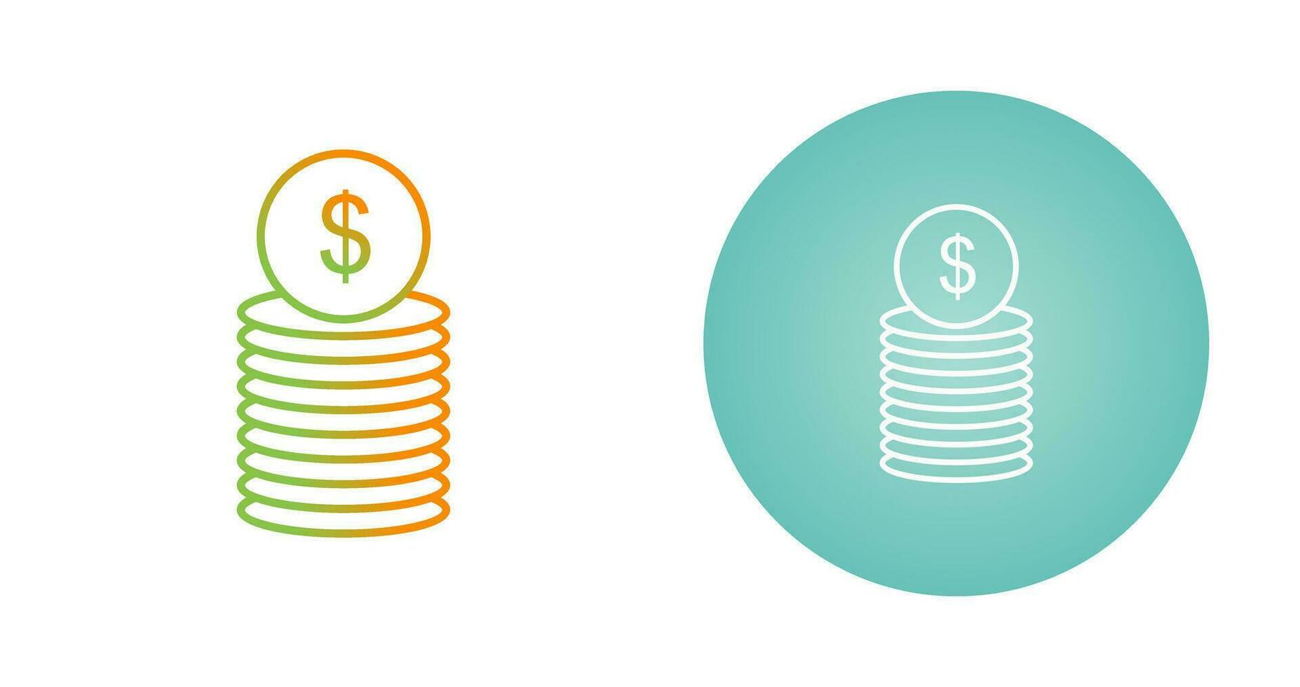 Dollar Coins Vector Icon