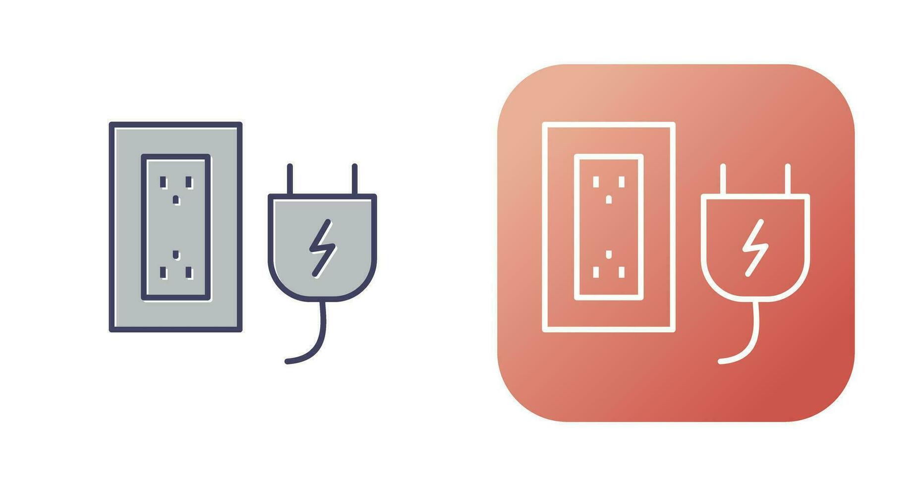 Plug and Socket Vector Icon