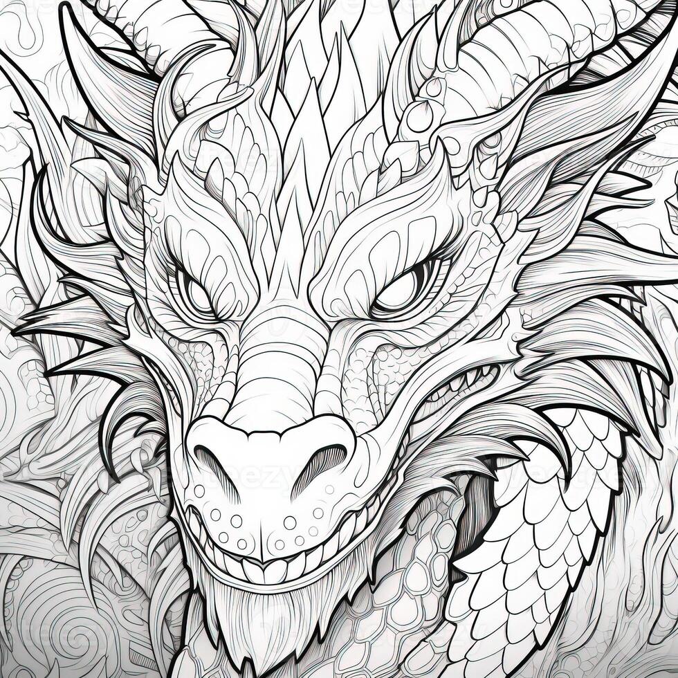 Realistic Dragon Coloring Pages