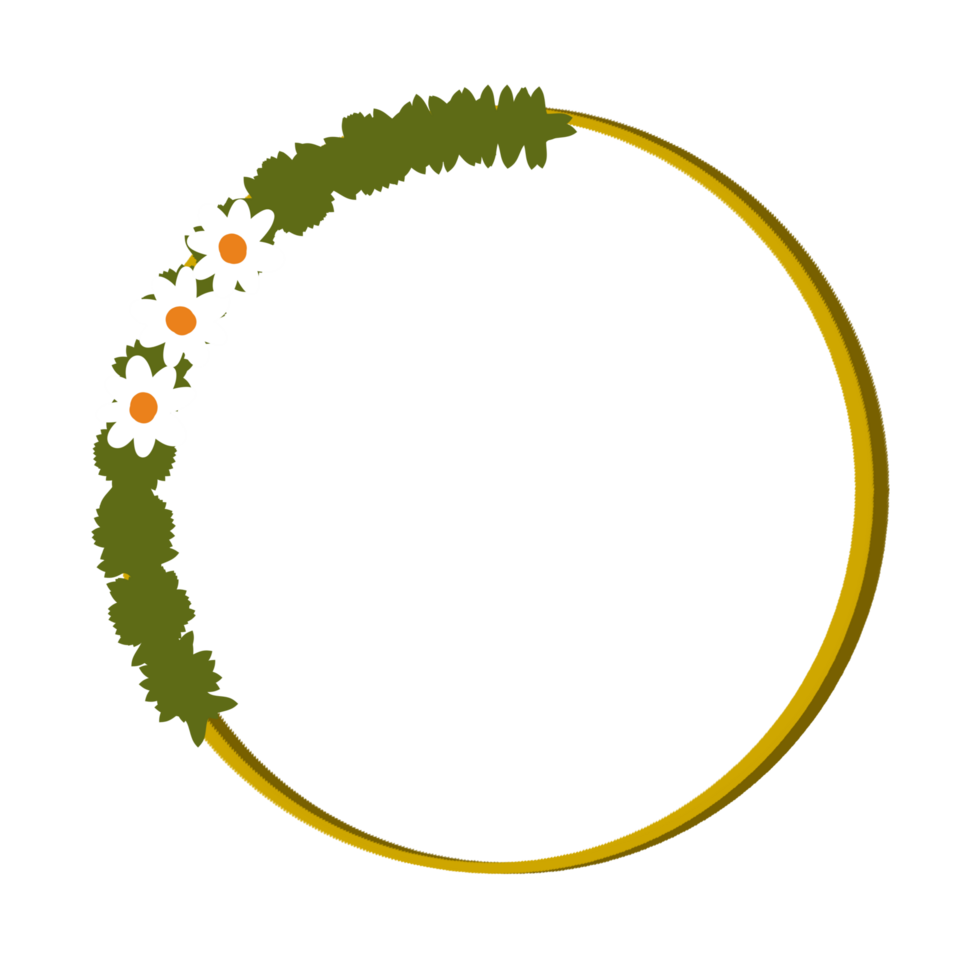 Cute flower wreath png