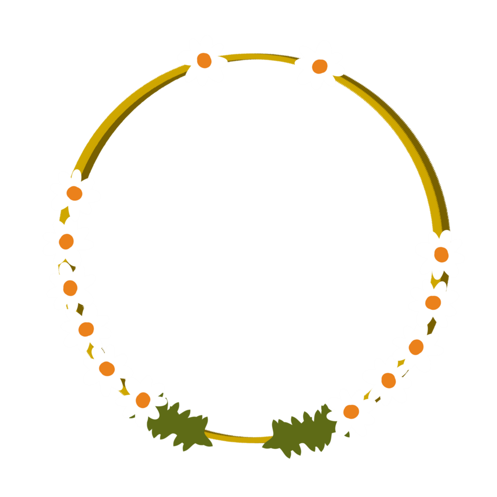 Cute flower wreath png