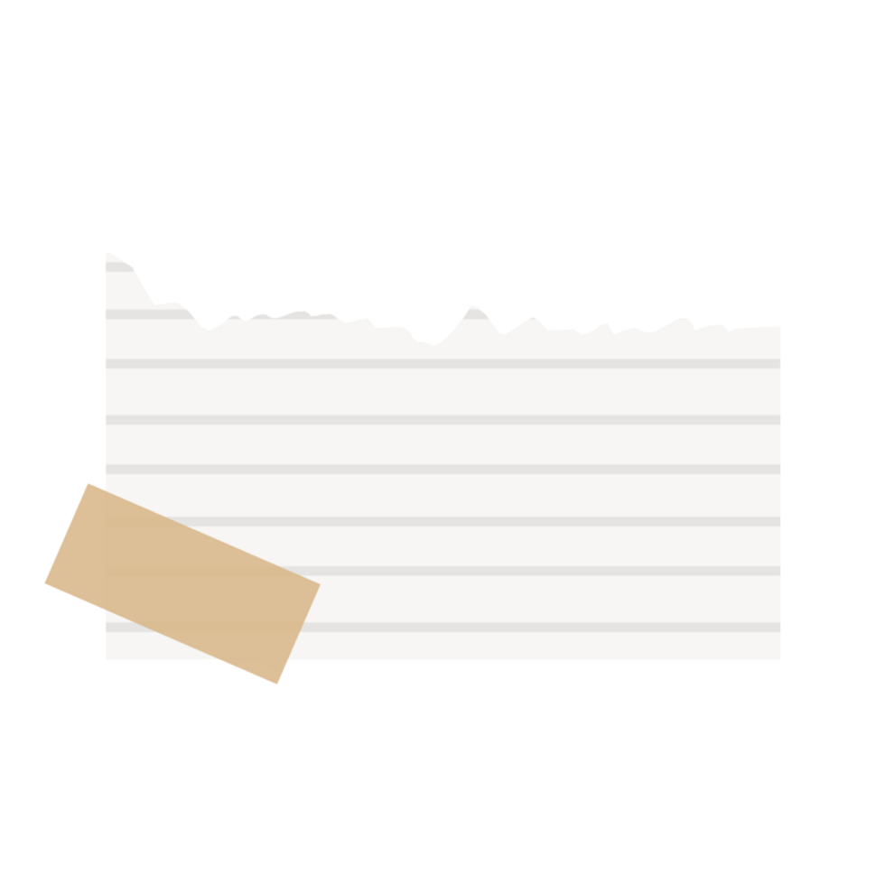 Torn paper with tape png