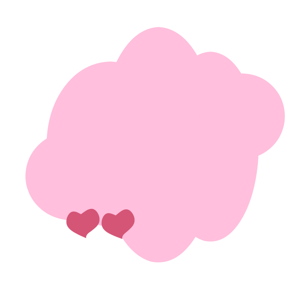 Pink speech bubble png