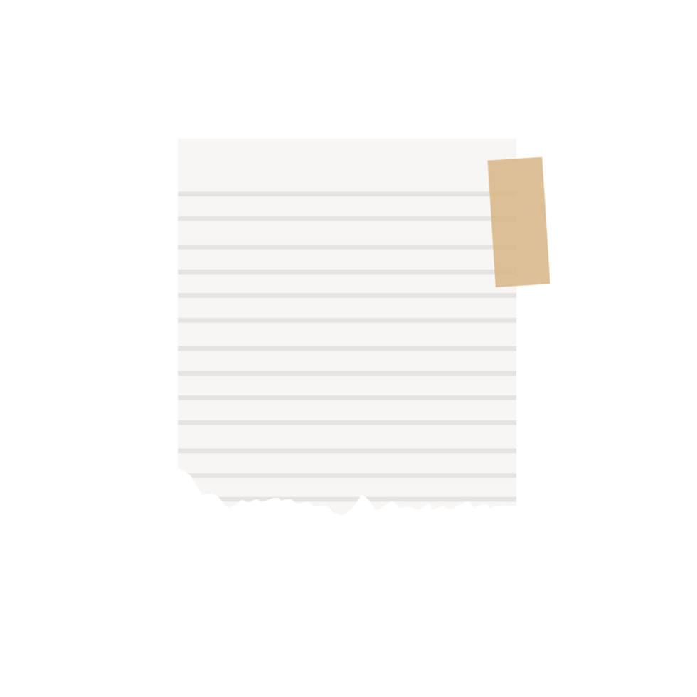 Torn paper with tape png