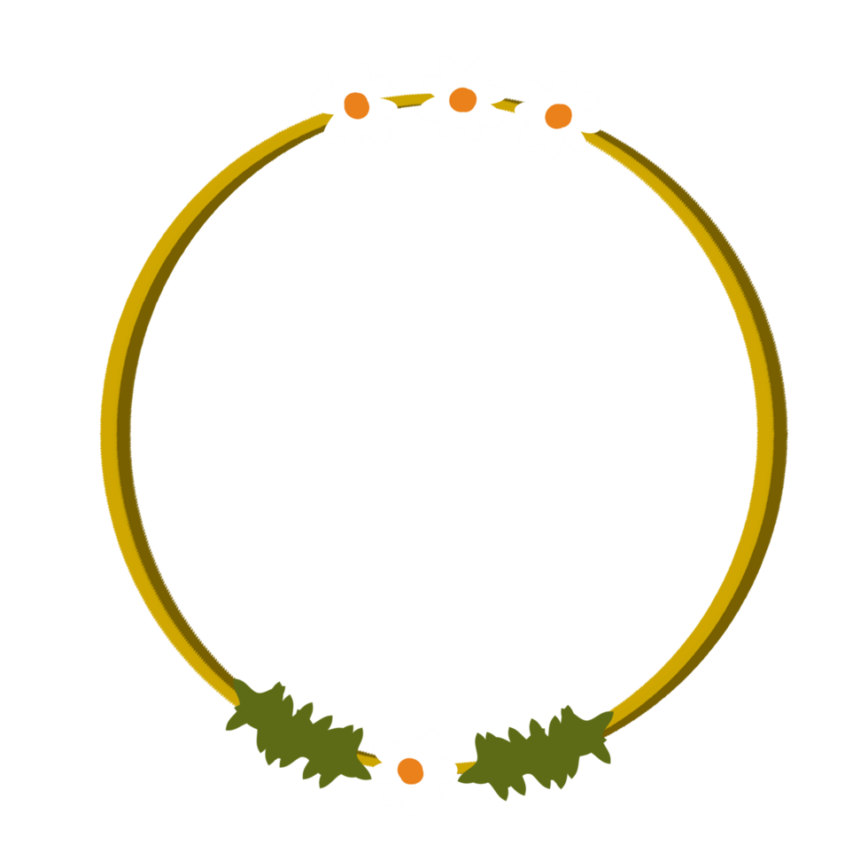 Cute flower wreath png