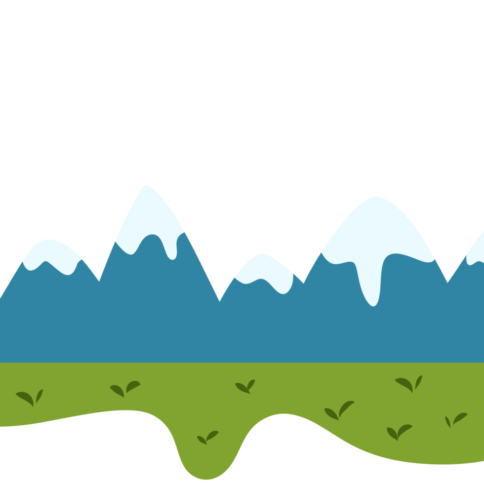 Snow mountains illustration png