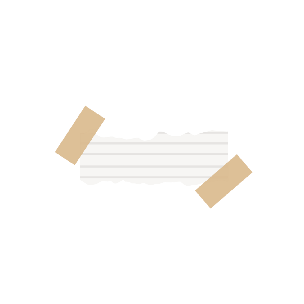 Torn paper with tape png