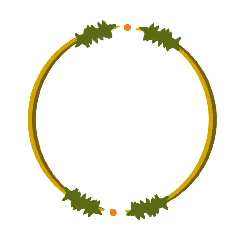 Cute flower wreath png