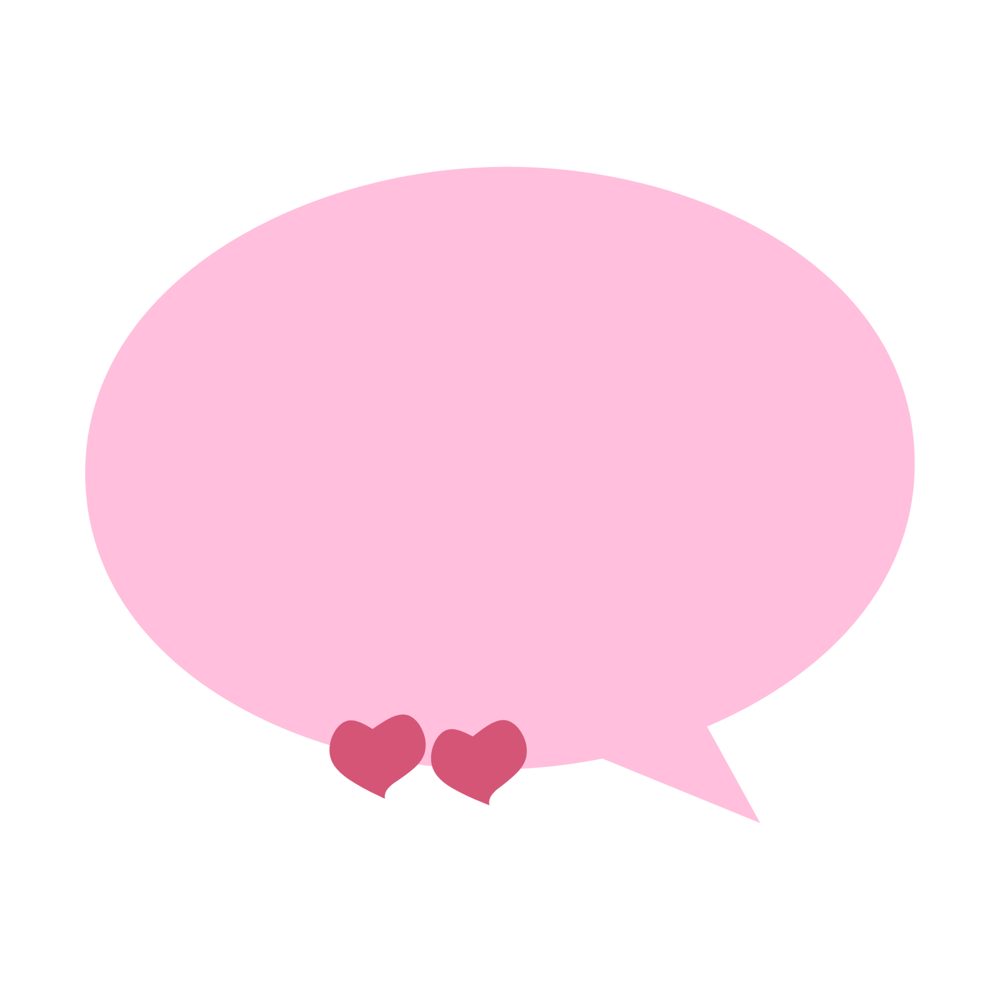 Pink speech bubble 26676278 png