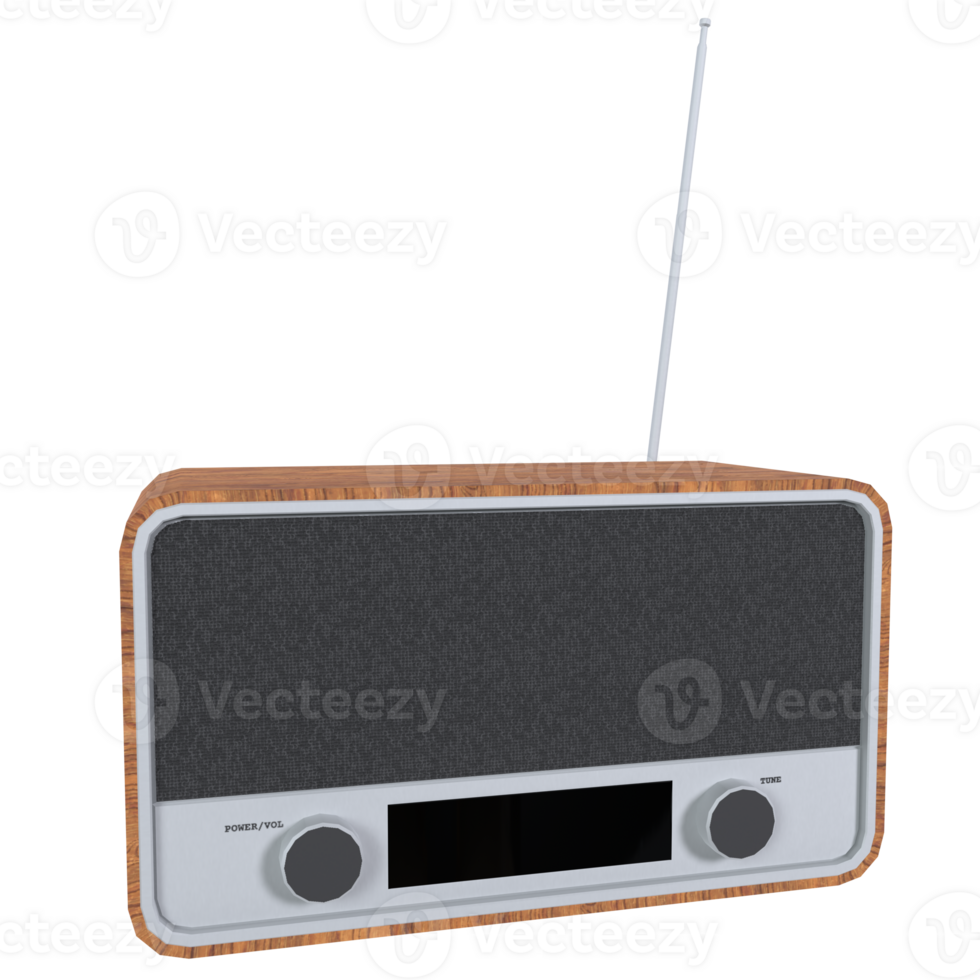 3d Rendering Of Radio Object png