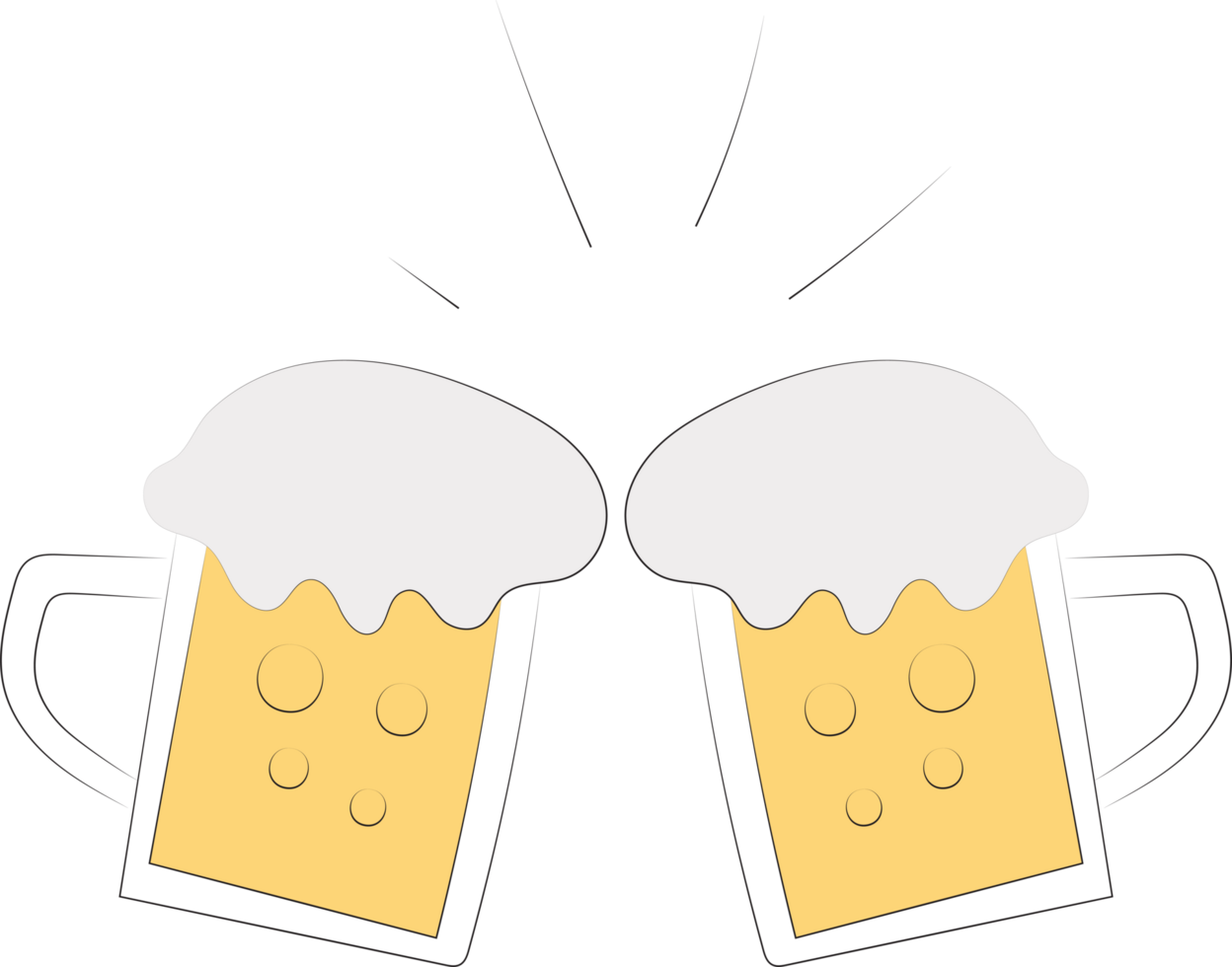 simples mão desenhado brindar Cerveja óculos ícone png