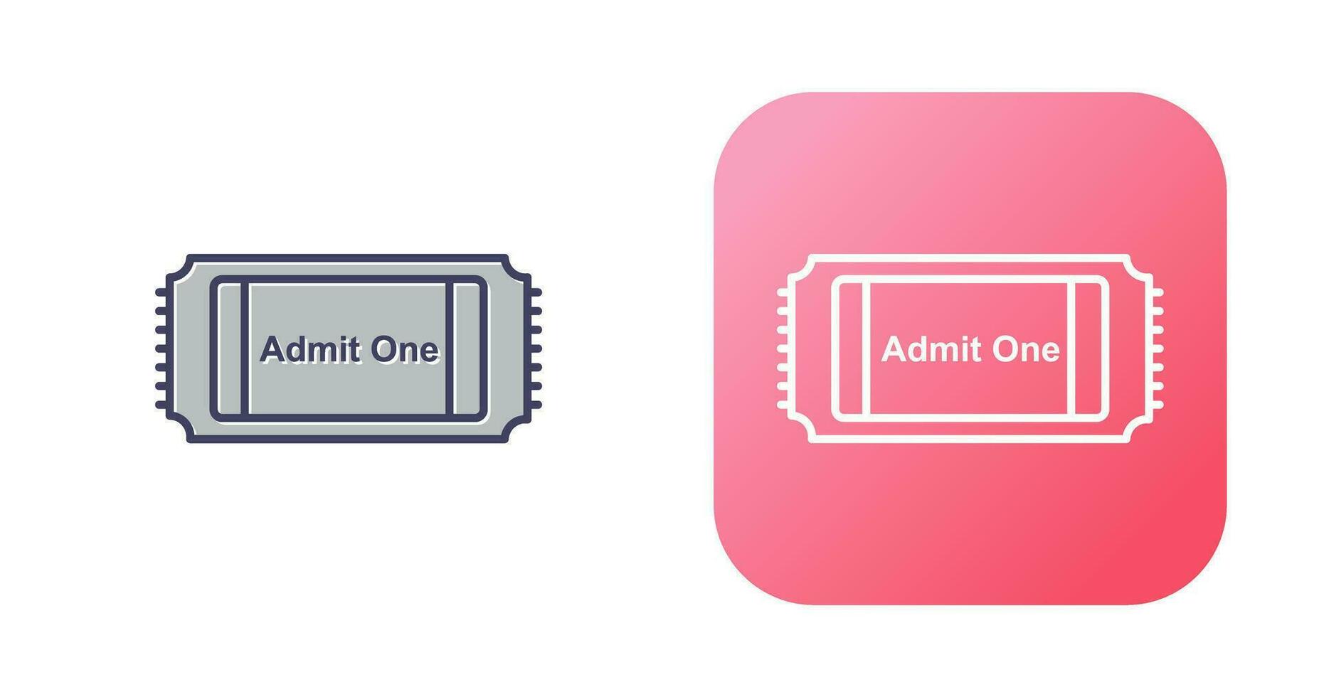 Movie Ticket Vector Icon