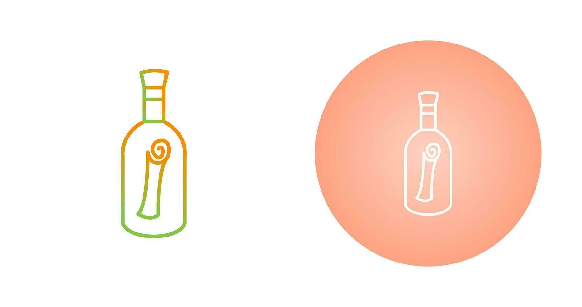 Scroll in Bottle Vector Icon