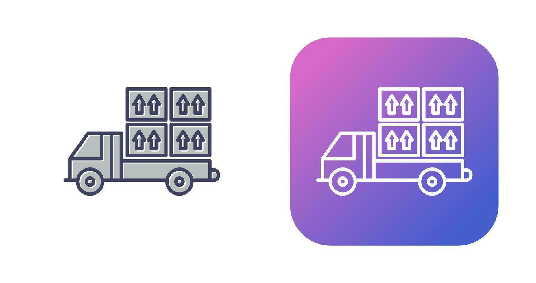 Loaded Truck Vector Icon