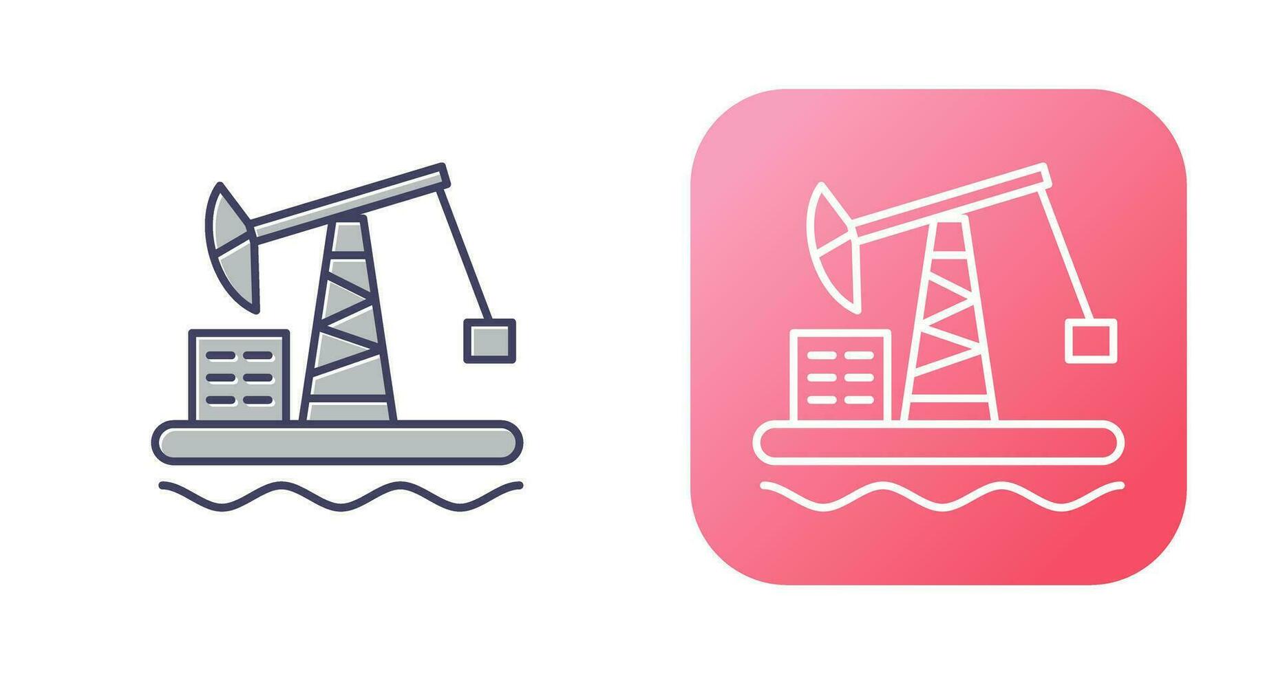 Oil Platform Vector Icon