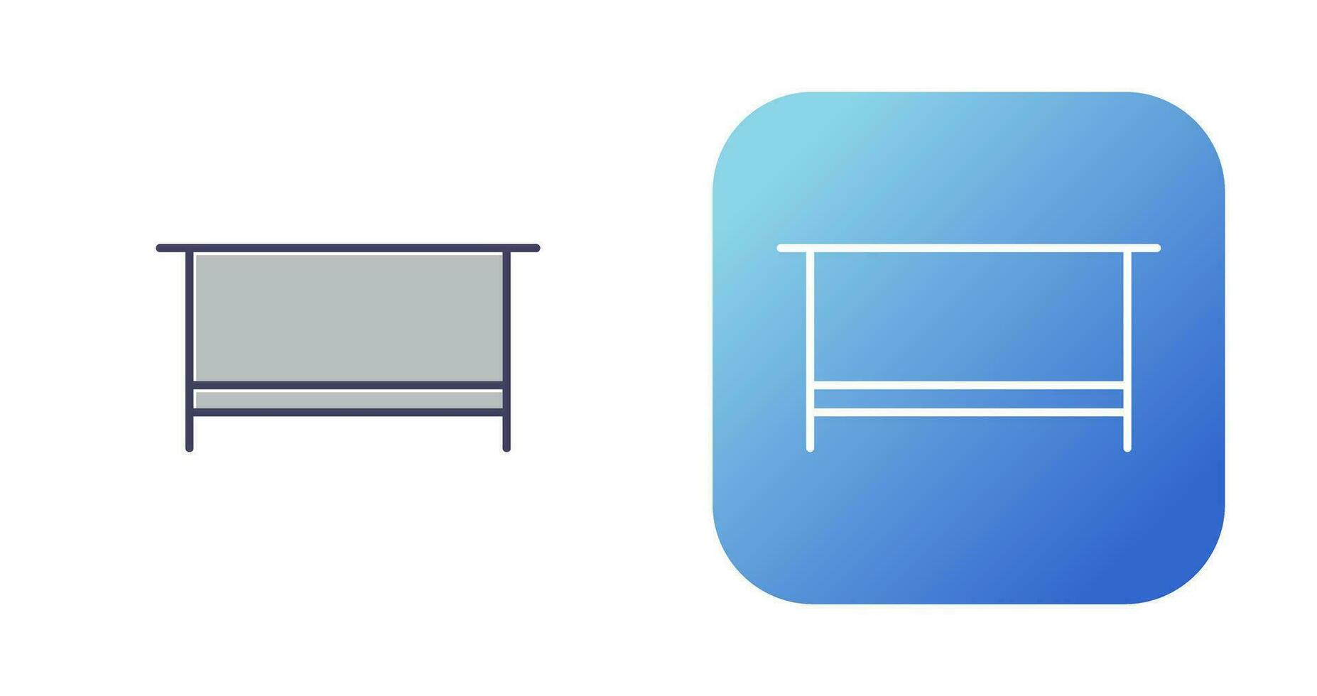 Simple Desk Vector Icon
