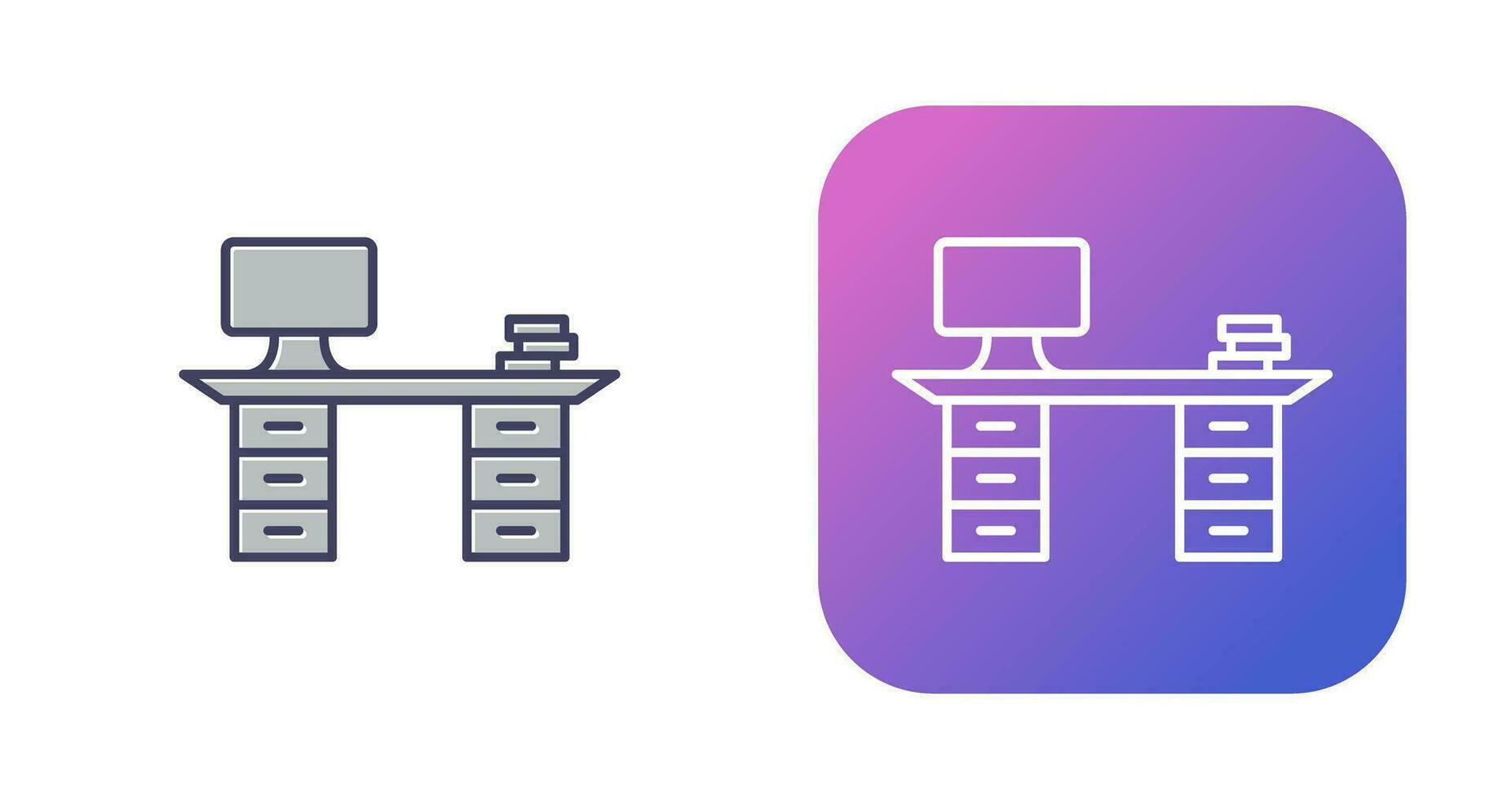 Working Desk Vector Icon