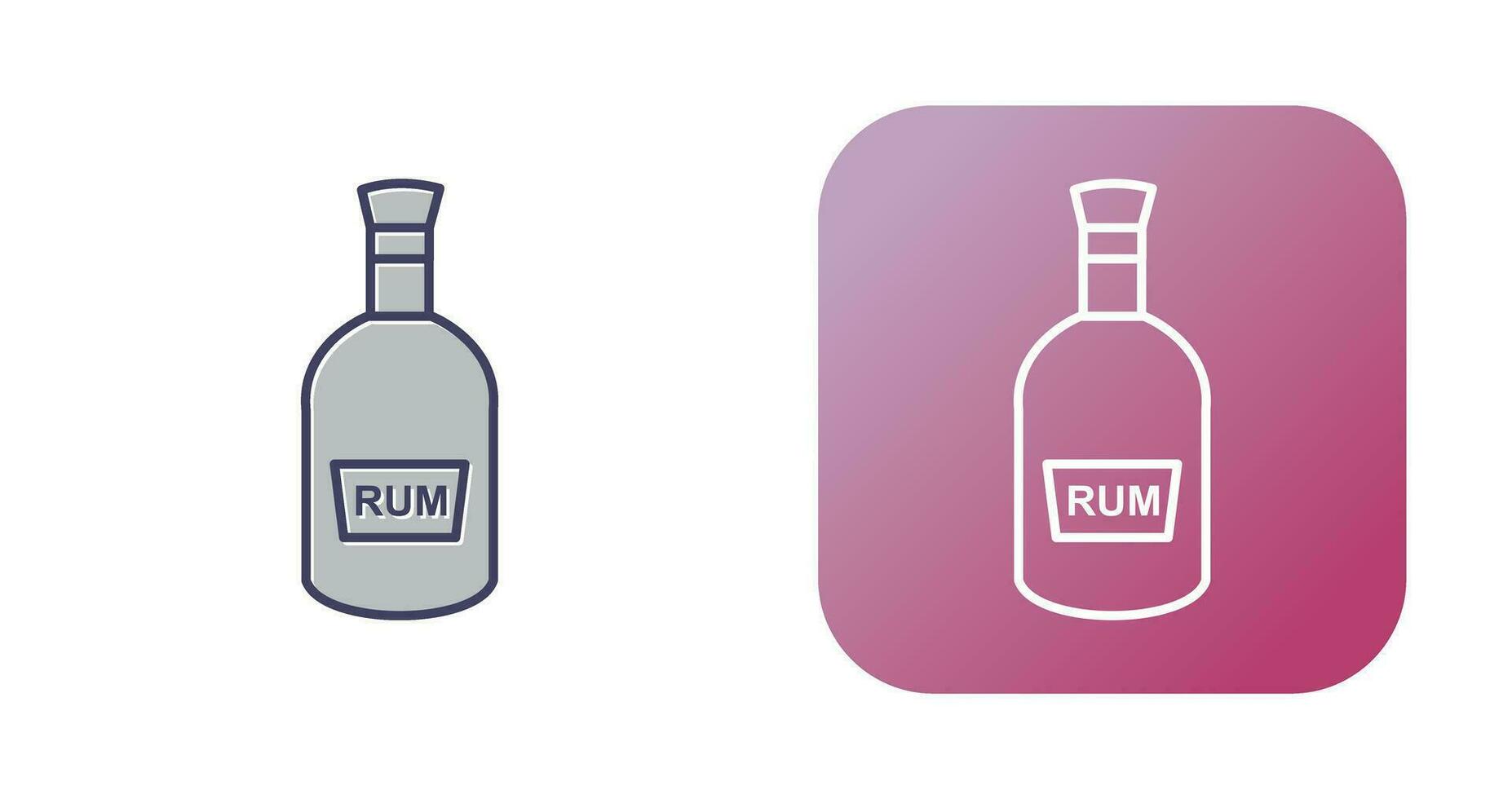 Bottle of Rum Vector Icon