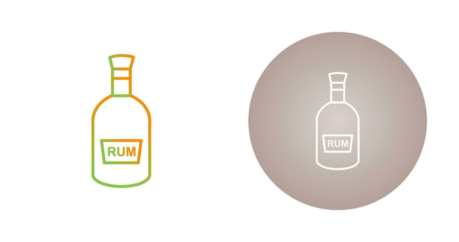 Bottle of Rum Vector Icon