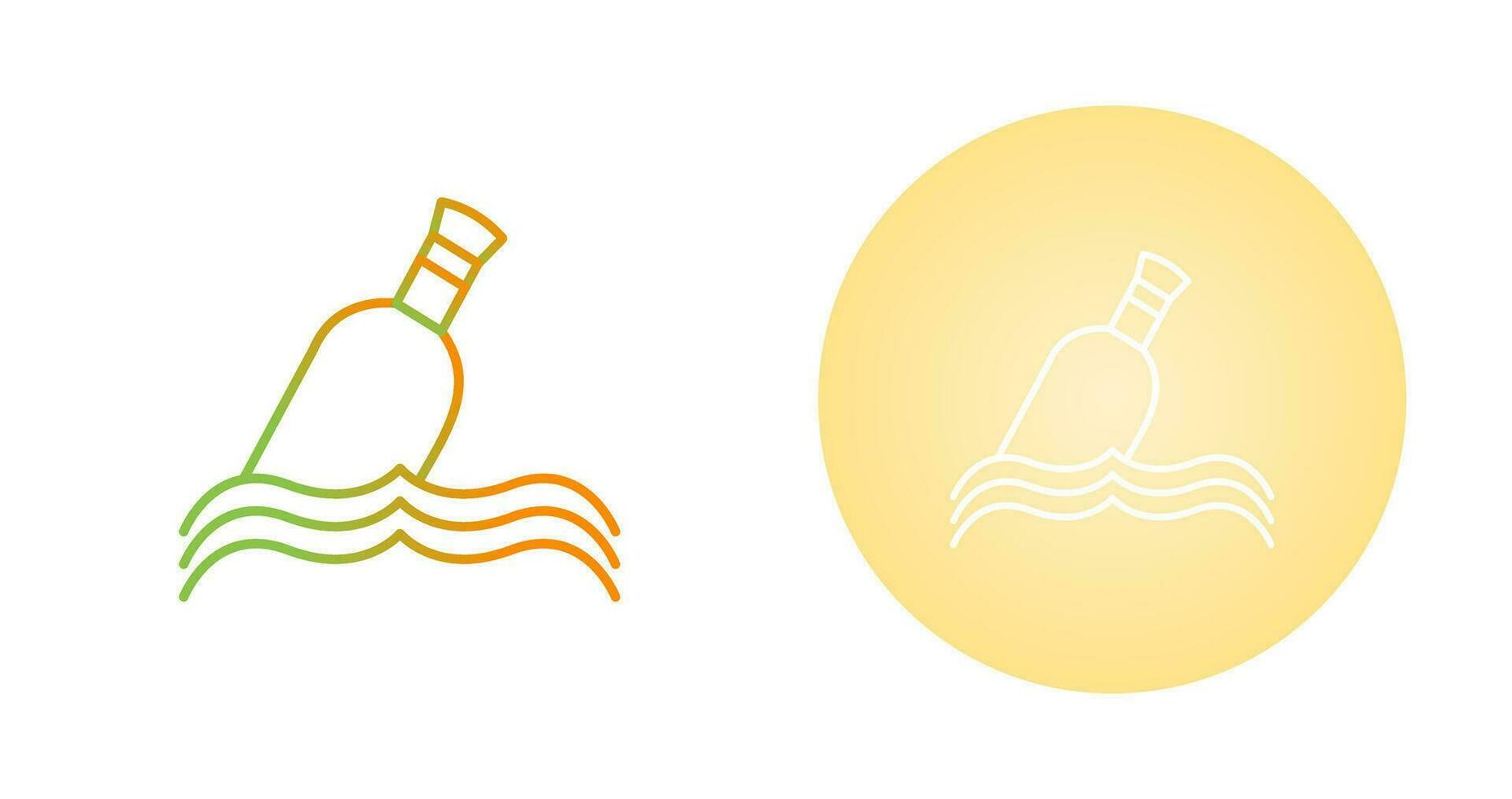 Bottle in Water Vector Icon