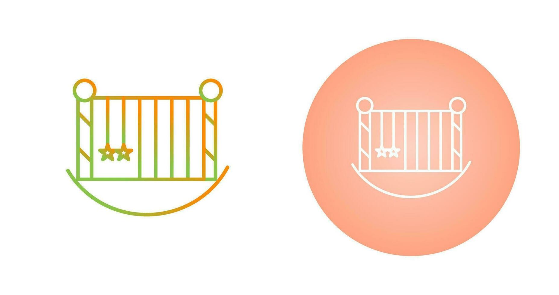 Baby Cot Vector Icon