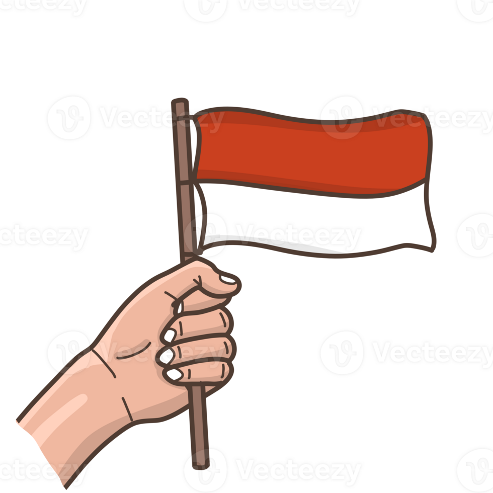 Hand Holding a Indonesia Flag 26678108 PNG