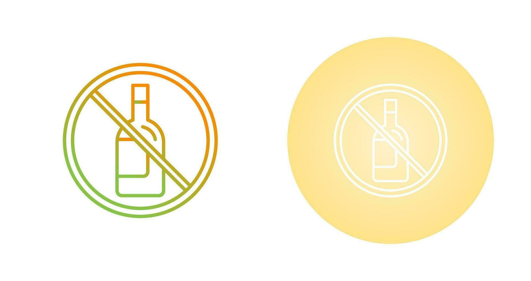No Alcohol Vector Icon